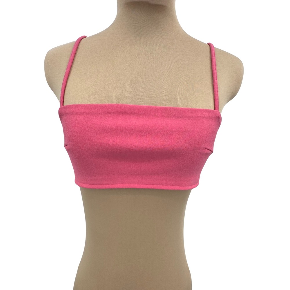 Staud‎ Cropped Tube Top Sleeveless Hot Pink Party Strapless Size 2